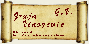 Gruja Vidojević vizit kartica